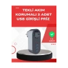 2500W Güç Destekli Akım Korumalı Priz – 3 USB Çıkışlı