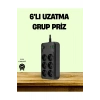 2500W Güçlü 6’lı Priz USB ve Type-C Çıkışlı Termal Korumalı