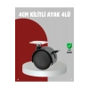 Mobilya İçin Kilitli 4 cm Tekerlek Ayak Seti