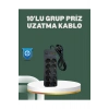 Termal Koruma Sistemli USB Type-C 10’lu Grup Priz 2m 2500W Güç Kapasiteli