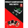 Yeni Nesil Kaliteli Akıllı Saat ve Kablosuz Bluetooth Kulaklık Yüksek Ses Kaliteli