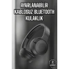 Kulak Üstü Kablosuz Bluetooth Kulaklık Gürültü Önleyici Uzun Şarj Süreli