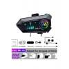 y10 2x Motosiklet Kask İntercom Çift Eşleşme Rgb Işıklı Bluetooth Kulaklık 5,3