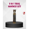 9’u 1 Arada Çoklu Bakım Tıraş Seti Profesyonel Saç Sakal Kesme