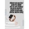Akıllı Saat 3 Kordonlu Ve Aksesuarlı Bayanlar Için Şık Rose renk