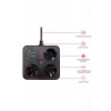Akım Korumalı Anahtarlı Priz - 3x Priz - 2x Usb - 2x Type-c - 2 Mt Kablo Hızlı Şarj Özellikli Siyah