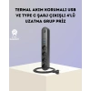 Akım Korumalı Çoklu Priz 4’lü 2 USB 1 Type-C 2500W Güçlü Tasarım