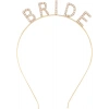 Altın Gold Renk Bekarlığa Veda Kristal Taş Bride Tacı İthal 16x10 Cm