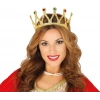 Altın Renk Çocuk ve Yetişkin Uyumlu Kraliçe Tacı Prenses Tacı 8X25 cm (5324)