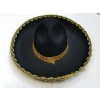 Altın Renk Şeritli Meksika Mariachi Latin Şapkası 55 Cm Çocuk