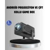Android Projeksiyon Game Box – 1280x720p HD Çözünürlük, Bluetooth,HDMI ve USB Girişli
