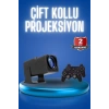 Android Projeksiyon Siyah Taşınabilir Sinema Projektörü 4k 1080p Ev Sineması Bluetooth