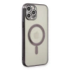 Apple İphone 12 Pro Kılıf Magneticsafe Lazer Silikon - Siyah