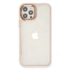 Apple İphone 12 Pro Max Kılıf Dora Kapak - Pudra