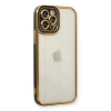 Apple İphone 12 Pro Max Kılıf Liva Lens Silikon - Siyah