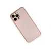 Apple İphone 13 Pro Max Kılıf Coco Karbon Silikon - Pembe