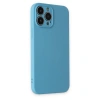 Apple İphone 13 Pro Max Kılıf Nano İçi Kadife Silikon - Mavi