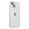 Apple İphone 14 Kılıf Luko Lens Silikon - Gümüş