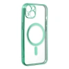 Apple İphone 14 Plus Kılıf Magneticsafe Lazer Silikon - Haki Yeşil