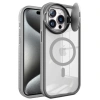 Apple İphone 15 Pro Max Kılıf Teleskop Lens Magsafe Silikon Kapak - Titan Gri