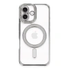 Apple İphone 16 Kılıf Joke Simli Magneticsafe Kılıf - Gümüş