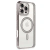 Apple İphone 16 Pro Kılıf Joke Simli Magneticsafe Kılıf - Pembe
