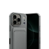Apple İphone 17 Pro Kelvin Kartvizitli Silikon - Gri