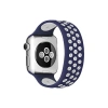 Apple Watch 38mm Ayarlı Delikli Silikon Kordon (SAAT DEĞİLDİR) - Lacivert-beyaz