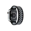 Apple Watch 38mm Ayarlı Delikli Silikon Kordon (SAAT DEĞİLDİR) - Siyah-gri