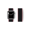Apple Watch 38mm Hasırlı Cırtcırtlı Kordon (SAAT DEĞİLDİR) - Pembe-siyah