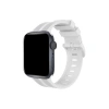 Apple Watch 38mm Kr408 Çizgili Silikon Kordon (SAAT DEĞİLDİR) - Beyaz