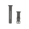 Apple Watch 38mm Kr408 Çizgili Silikon Kordon (SAAT DEĞİLDİR) - Koyu Gri