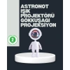 Astronot Tasarımlı Gün Batımı Efektli Şarjlı LED Lamba
