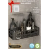 Banyo Düzenleyici Organizer Şampuanlık Havlupan Askısı Havluluk Siyah Banyo Duş Rafı Mutfak Rafı