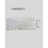 Beyaz Kablosuz Klavye Fare Seti Kablosuz Fare Usb Alıcı Pc Uyumlu