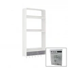 BEYAZ YAPIŞKANLI DUVAR ORGANİZERİ PLASTİK 3 RAF=14CM-19CM-30CM - 2 ÇEKMECE=40CM - 6 ASKI 19 PARÇA (5324)