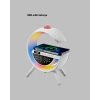 Bluetooth 5.0 Kablosuz Şarj Rampalı FM Radyo ve RGB Işıklı Hoparlör