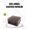 Bluetooth Hoparlörlü Gece Lambası Dijital Saat Ve Ambiyans Işığı Çok Amaçlı