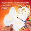 Boyanabilir Kedi Model Maske – Kendi Tasarımını Oluştur (5324)