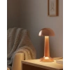 Bronz Dokunmatik Masa Lambası 3 Renk LED Şarjlı Kablosuz USB Çıkışlı