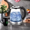 CAM - LEDLİ KETTLE 1.8LT  GİZLİ REZİSTANS - KABLOSUZ 360 DERECE GÖVDE 1500W SK-8033 (5324)