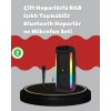 Çift 4 İnç Hoparlörlü Rgb Işıklı Bluetooth Ses Sistemi