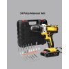 Çift Bataryalı Darbeli Şarjlı Matkap Seti – Metal Dişli, 24 Parça Aksesuar Ve Led Işıklı