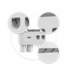 Çift Dispenserli Diş Macunu Sıkacağı 6 Fırçalık Bardaklı Banyo Organizer