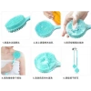 Çift Taraflı Silikon Uzun Saplı  Banyo Fırçası CM-331 (5324)