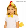 Çocuk Horoz Tavuk Kostüm Seti 3 Parça (Taç + Papyon + Kuyruk) (5324)