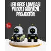 Çocuk Odası İçin Müzikli ve Işıklı Robot Projektör