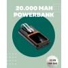 Dijital Ekranlı 20.000 Mah Powerbank | 22.5w Hızlı Şarj + Çoklu Bağlantı Seçeneği