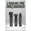 Dijital Göstergeli 3 Başlıklı Tıraş Makinesi Islak Kuru Lazer Öncesi Günlük