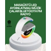 Dijital Saatli Kablosuz Şarj Destekli Rgb Led Işıklı Bluetooth Ses Sistemi